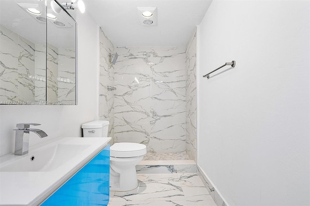 300 Bayview Dr Unit 308, Sunny Isles Beach, FL 33160 - full bath with marble finish flooring, a marble finish shower, and vanity