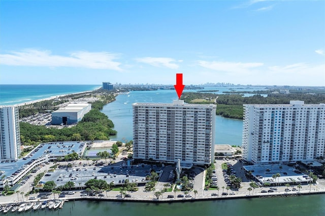 300 Bayview Dr Unit 308, Sunny Isles Beach, FL 33160 - bird's eye view of a nearby body of water