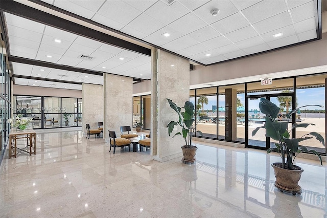 300 Bayview Dr Unit 308, Sunny Isles Beach, FL 33160 - lobby with a paneled ceiling