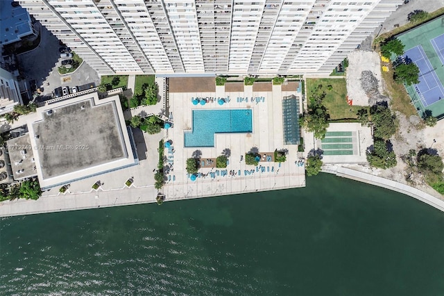 300 Bayview Dr Unit 308, Sunny Isles Beach, FL 33160 - aerial view of property's location with a pool area and a large body of water