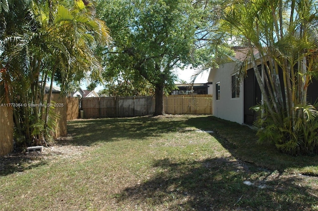 view of yard with fence private yard