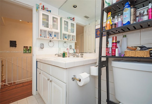 6709 N Kendall Dr Unit 227, Pinecrest, FL 33156 - bathroom with vanity, tile patterned flooring, and toilet