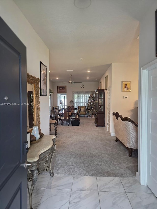 5317 Lugo St, Fort Pierce, FL 34951 - corridor with light carpet and marble finish floor