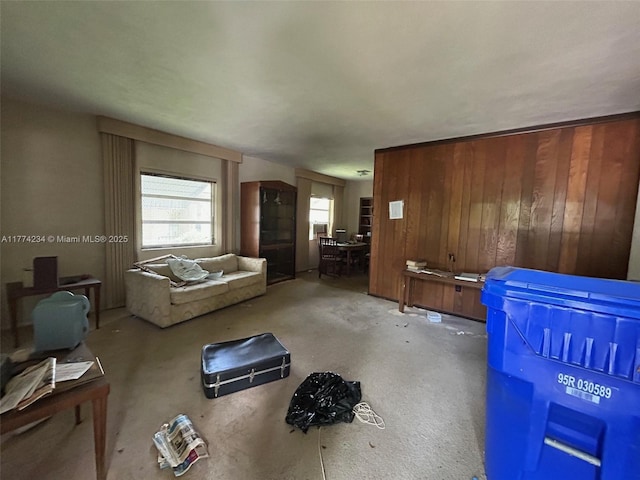 3401 SW 14th St, Miami, FL 33145 - living area featuring wooden walls