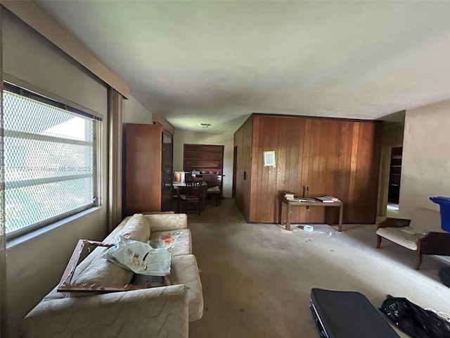3401 SW 14th St, Miami, FL 33145 - living room with wooden walls