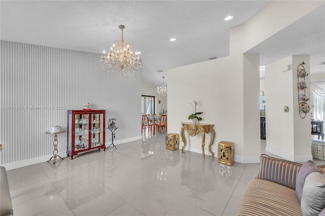 519 SW 88th Pl E, Miami, FL 33174 - sitting room with a chandelier and recessed lighting