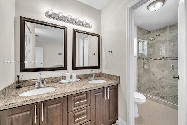 519 SW 88th Pl E, Miami, FL 33174 - full bath featuring a stall shower, double vanity, and tile patterned flooring