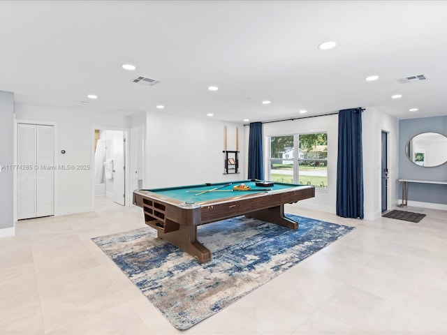 4991 SW 29th Way, Dania Beach, FL 33312 - game room featuring billiards table, recessed lighting, and baseboards