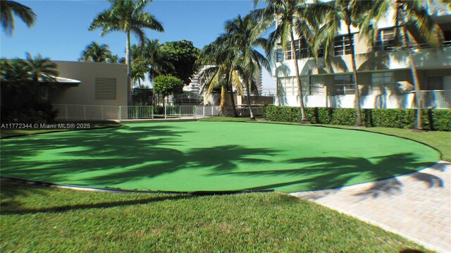 1950 S Ocean Dr Unit 6G, Hallandale Beach, FL 33009 - view of community with a putting area and fence