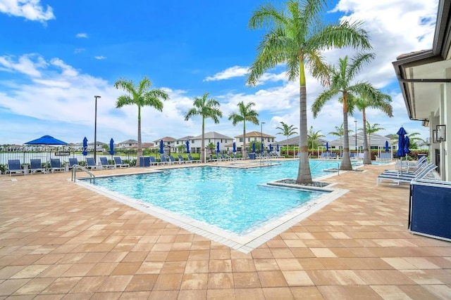 17451 SW 41st St, Miramar, FL 33029 - community pool featuring a patio area