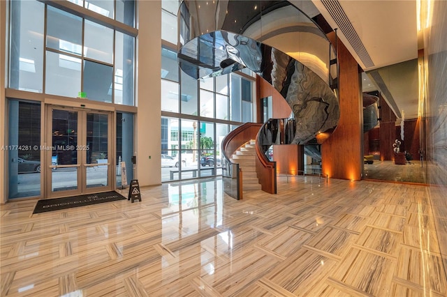 1300 Brickell Bay Dr Unit 601, Miami, FL 33131 - building lobby with stairs