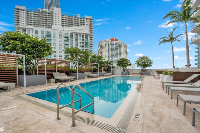 1300 Brickell Bay Dr Unit 601, Miami, FL 33131 - community pool featuring a patio area