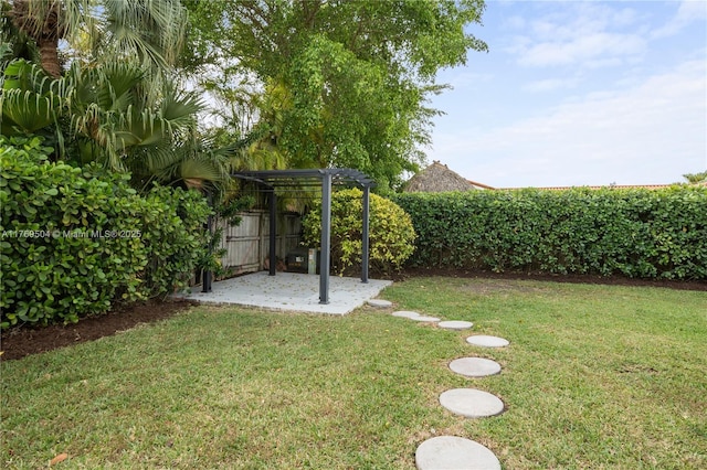 6881 SW 94th Ave, Miami, FL 33173 - view of yard with a patio area and a pergola
