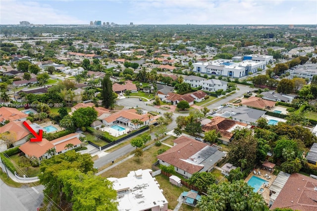 6881 SW 94th Ave, Miami, FL 33173 - aerial view of property's location featuring a pool and nearby suburban area