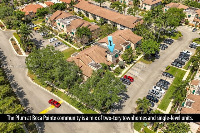 aerial view featuring a residential view