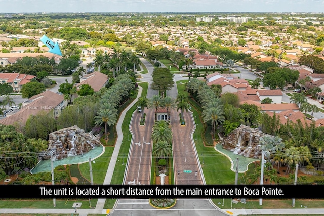 aerial view featuring a residential view