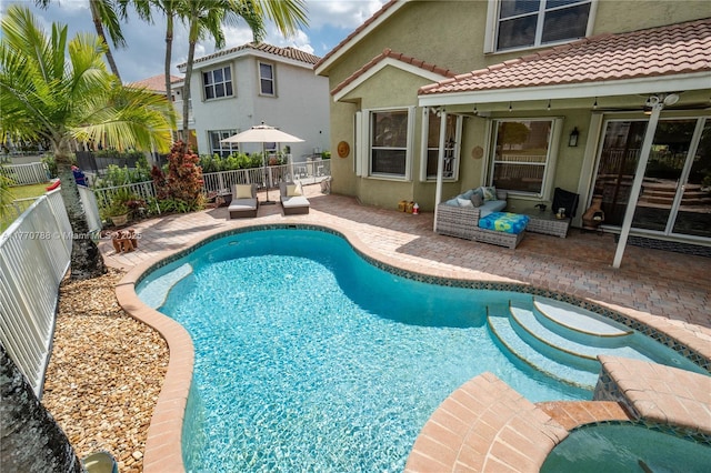 16473 SW 30th St, Miramar, FL 33027 - view of pool featuring a patio area and a fenced backyard