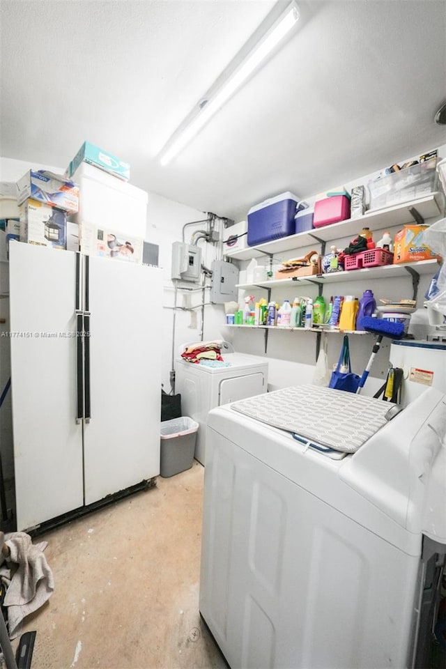 8110 NW 185th Ter, Hialeah, FL 33015 - clothes washing area with separate washer and dryer and laundry area