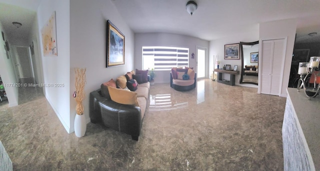 living area with baseboards