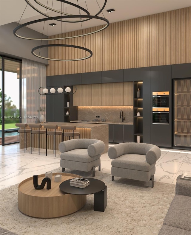 building lobby featuring a sink