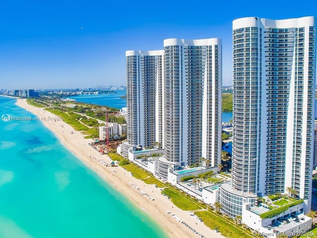 15901 Collins Ave Unit 405, Sunny Isles Beach, FL 33160 - view of urban area with waterfront with a beach