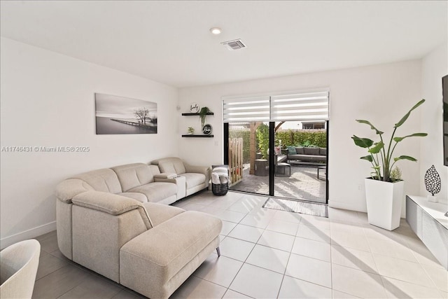 23300 SW 110th Ct, Homestead, FL 33032 - living room with visible vents and light tile patterned flooring