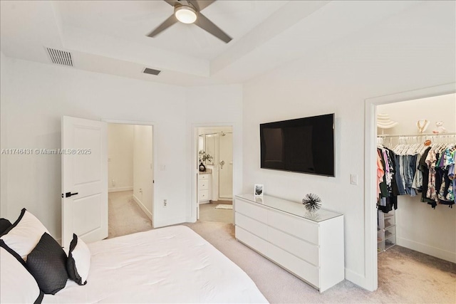 23300 SW 110th Ct, Homestead, FL 33032 - bedroom with light colored carpet, a closet, visible vents, and a spacious closet