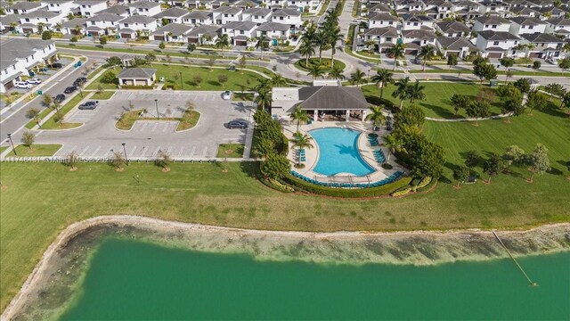 23300 SW 110th Ct, Homestead, FL 33032 - birds eye view of property featuring a water view and a residential view