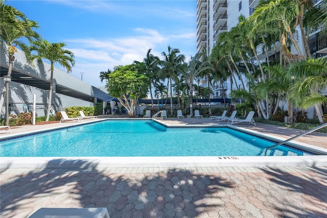 pool featuring a patio