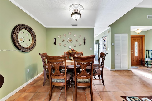 8914 SW 5th Ln, Miami, FL 33174 - dining room with baseboards, ornamental molding, visible vents, and light tile patterned floors