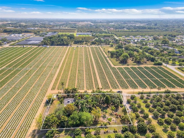 drone / aerial view featuring a rural view