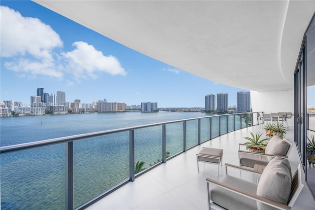 5000 Island Estates Dr Unit 704, Aventura, FL 33160 - balcony featuring a water view and a city view