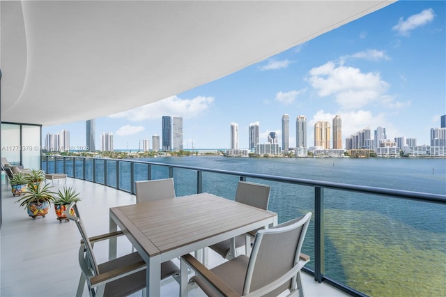 5000 Island Estates Dr Unit 704, Aventura, FL 33160 - balcony with a water view and a city view