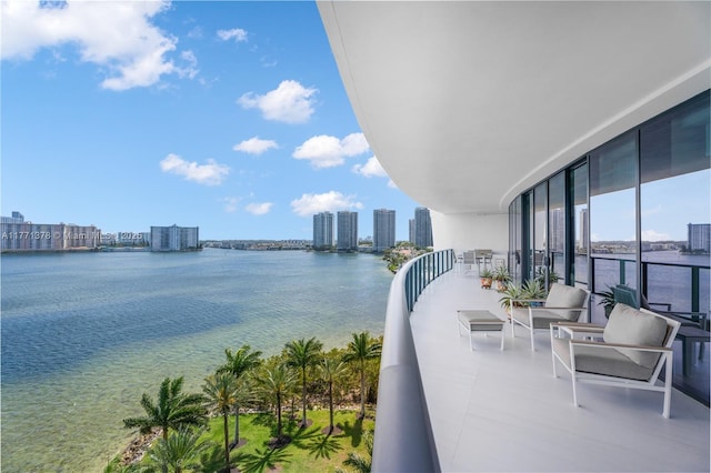 5000 Island Estates Dr Unit 704, Aventura, FL 33160 - balcony with a water view and a city view