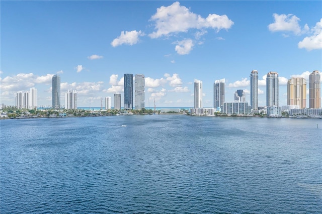 5000 Island Estates Dr Unit 704, Aventura, FL 33160 - view of water feature with a view of city