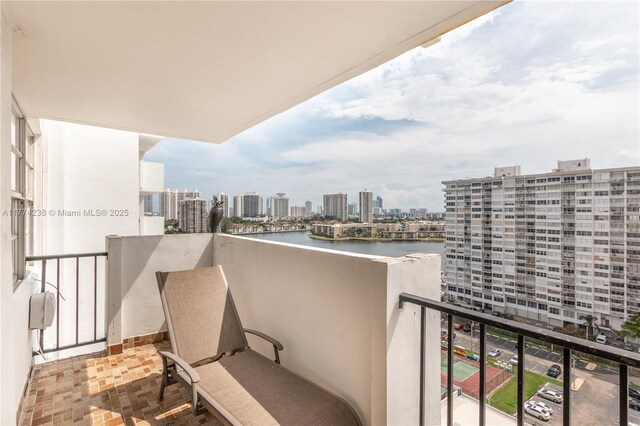 2780 NE 183rd St Unit 1606, Aventura, FL 33160 - balcony featuring a view of city and a water view