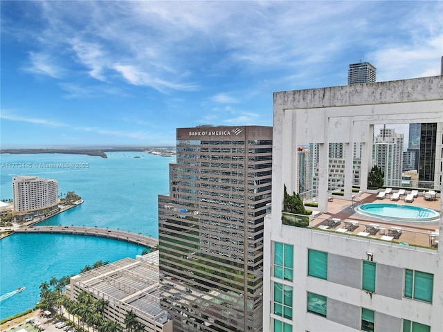 55 SE 6th St Unit 3503, Miami, FL 33131 - exterior space with a nearby body of water and a notable bridge