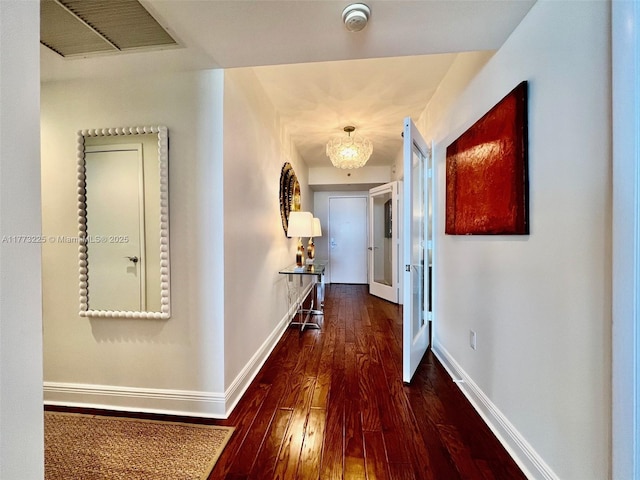1850 S Ocean Dr Unit 1004, Hallandale Beach, FL 33009 - hallway featuring hardwood / wood-style floors, visible vents, and baseboards