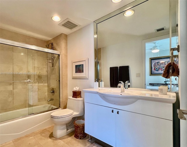 1850 S Ocean Dr Unit 1004, Hallandale Beach, FL 33009 - bathroom featuring recessed lighting, visible vents, and toilet