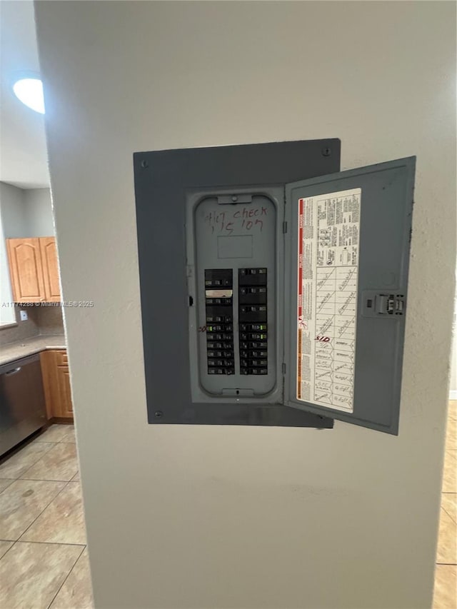 utility room featuring electric panel