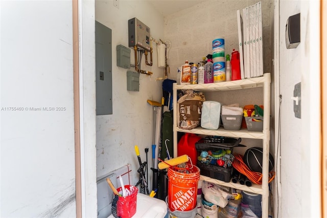 view of storage area