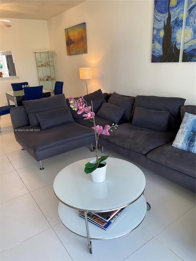 610 NE 12th Ave Unit 308, Hallandale Beach, FL 33009 - living room with tile patterned floors
