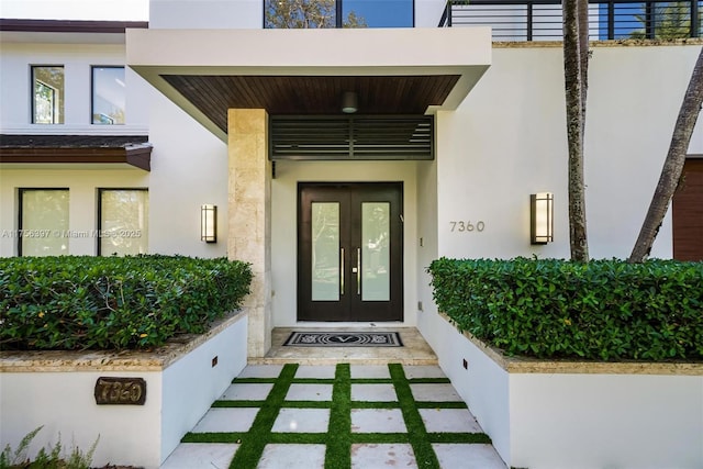 7360 SW 53rd Pl, Miami, FL 33143 - entrance to property featuring french doors and stucco siding