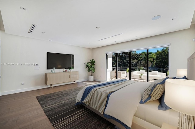 7360 SW 53rd Pl, Miami, FL 33143 - bedroom featuring visible vents, baseboards, and wood finished floors