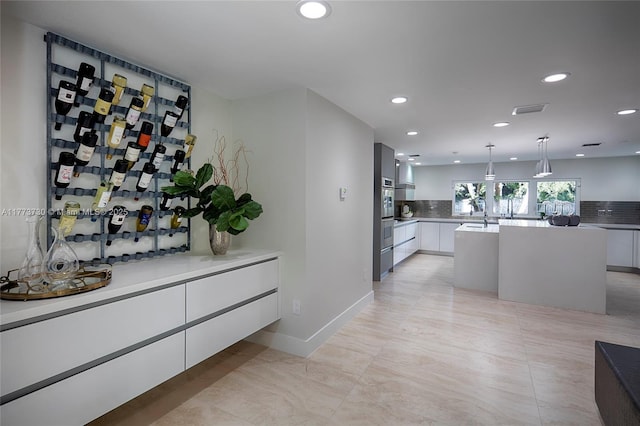 413 Santurce Ave, Coral Gables, FL 33143 - hallway featuring recessed lighting, visible vents, and baseboards