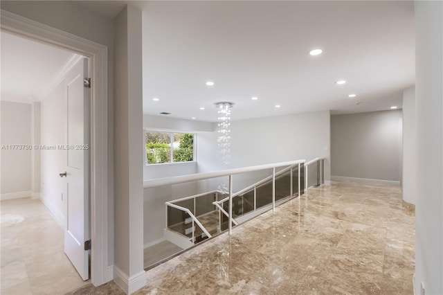 413 Santurce Ave, Coral Gables, FL 33143 - hallway with baseboards and recessed lighting