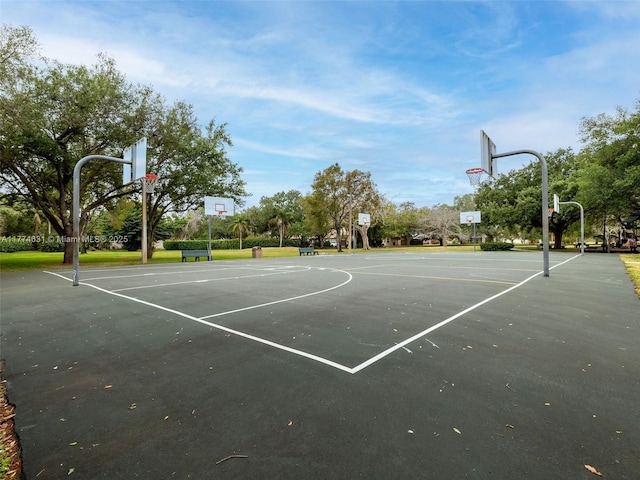 view of basketball court with community basketball court
