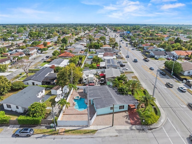 drone / aerial view with a residential view