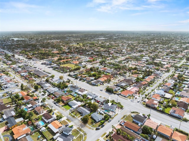 drone / aerial view with a residential view