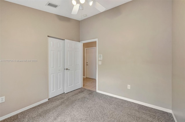 16249 NW 24th St, Pembroke Pines, FL 33028 - unfurnished bedroom with carpet, a closet, and ceiling fan
